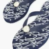 Accesorii metalice Flip-flop cu imprimeu TH Script Accesorii metalice Flip-flop cu imprimeu TH Script