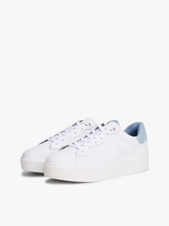 Adidași cu platformă din piele mixtă