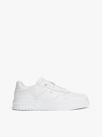 Adidași cu talpă cupsole din piele netedă