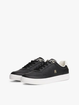 Adidași de baschet din piele metalizată