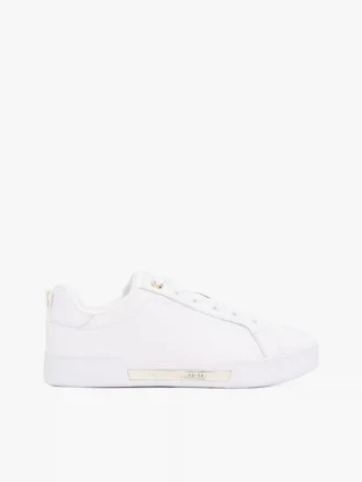 Adidași din piele cu logo Hilfiger