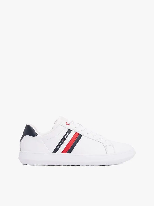Adidași din piele cu talpă cupsole și dungi Adidași din piele cu talpă cupsole și dungi