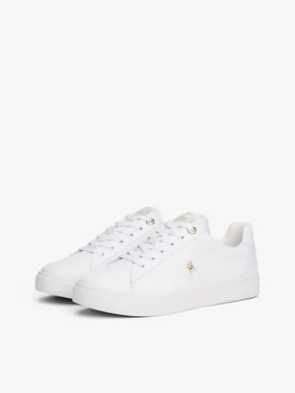 Adidași din piele cu toc și monogramă Adidași din piele cu toc și monogramă