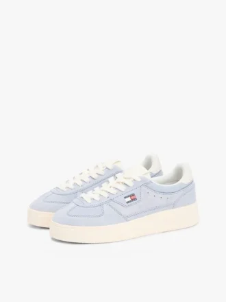 Adidași Tommy Jeans cu platformă din piele de căprioară