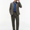Blazer casual din in vopsit în bucată Blazer casual din in vopsit în bucată