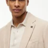 Blazer casual din in vopsit în bucată Blazer casual din in vopsit în bucată