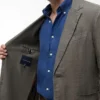 Blazer casual din in vopsit în bucată Blazer casual din in vopsit în bucată
