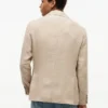 Blazer casual din in vopsit în bucată Blazer casual din in vopsit în bucată