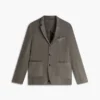 Blazer casual din in vopsit în bucată Blazer casual din in vopsit în bucată