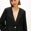 Blazer din amestec de in, croială lejeră Blazer din amestec de in, croială lejeră
