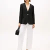 Blazer din amestec de in, croială lejeră Blazer din amestec de in, croială lejeră