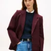 Blazer din amestec de lână, croială lejeră Blazer din amestec de lână, croială lejeră