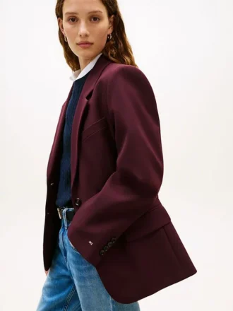 Blazer din amestec de lână, croială lejeră