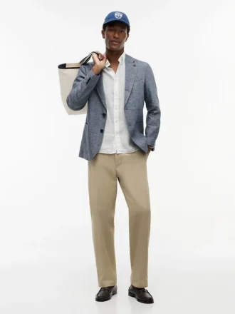 Blazer din in cu croială regular de la New York Label