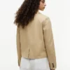 Blazer din twill elastic cu monogramă script Blazer din twill elastic cu monogramă script