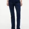 Blugi bootcut cu talie medie și material elastic Blugi bootcut cu talie medie și material elastic