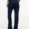 Blugi bootcut cu talie medie și material elastic Blugi bootcut cu talie medie și material elastic