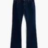 Blugi bootcut cu talie medie și material elastic Blugi bootcut cu talie medie și material elastic