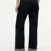 Blugi drepți, largi, cu talie medie, din denim selvedge