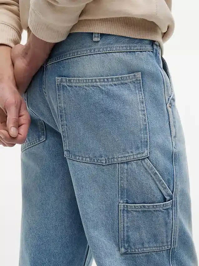 Blugi drepți relaxați de tip carpenter Blugi drepți relaxați de tip carpenter
