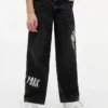 Blugi largi pentru copii Hilfiger cu imprimeu graffiti Blugi largi pentru copii Hilfiger cu imprimeu graffiti