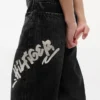 Blugi largi pentru copii Hilfiger cu imprimeu graffiti Blugi largi pentru copii Hilfiger cu imprimeu graffiti