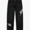 Blugi largi pentru copii Hilfiger cu imprimeu graffiti Blugi largi pentru copii Hilfiger cu imprimeu graffiti