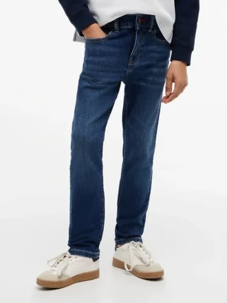 Blugi slim fit din denim elastic pentru copii