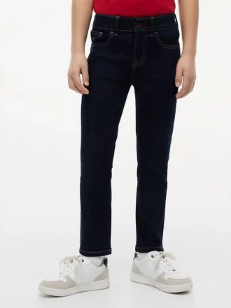 Blugi slim fit din denim elastic pentru copii