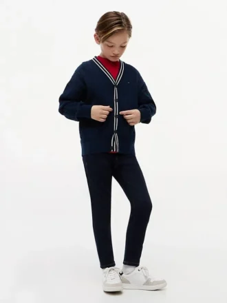 Blugi slim fit din denim elastic pentru copii
