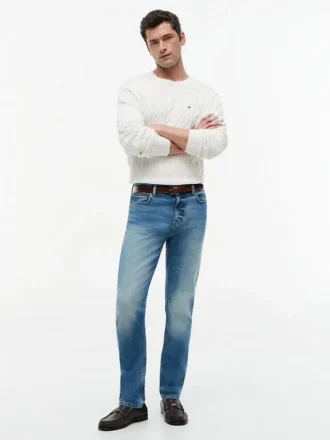 Blugi slim stretch decolorați
