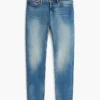 Blugi slim stretch decolorați Blugi slim stretch decolorați