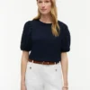 Bluză cu ochiuri brodate și materiale mixte Bluză cu ochiuri brodate și materiale mixte