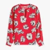Bluză din crep cu imprimeu floral Bluză din crep cu imprimeu floral