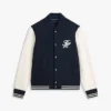 Bomber din material terry gros cu monogramă script Bomber din material terry gros cu monogramă script