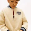 Bomber din twill cu finisaj pufos pentru copii Bomber din twill cu finisaj pufos pentru copii