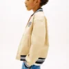 Bomber din twill cu finisaj pufos pentru copii Bomber din twill cu finisaj pufos pentru copii