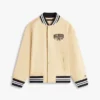 Bomber din twill cu finisaj pufos pentru copii Bomber din twill cu finisaj pufos pentru copii