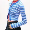 Cardigan cu dungi, croială slim, Tommy Jeans Blugi Cardigan cu dungi, croială slim, Tommy Jeans Blugi