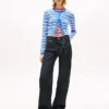 Cardigan cu dungi, croială slim, Tommy Jeans Blugi Cardigan cu dungi, croială slim, Tommy Jeans Blugi