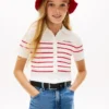 Cardigan cu dungi și nervuri pentru copii Polo Cardigan cu dungi și nervuri pentru copii Polo