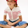 Cardigan cu dungi și nervuri pentru copii Polo Cardigan cu dungi și nervuri pentru copii Polo