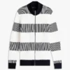 Cardigan cu fermoar și dungi Cardigan cu fermoar și dungi