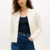 Cardigan cu fermoar și tricotaj în formă de cablu, croială dreptă Cardigan cu fermoar și tricotaj în formă de cablu, croială dreptă