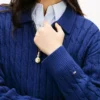 Cardigan cu fermoar și tricotaj în formă de cablu, croială dreptă Cardigan cu fermoar și tricotaj în formă de cablu, croială dreptă