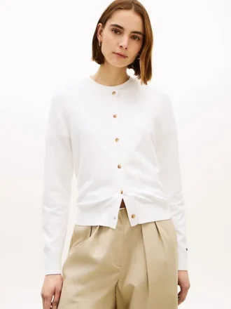 Cardigan cu guler rotund