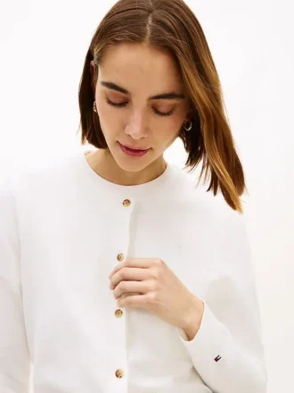 Cardigan cu guler rotund