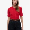Cardigan cu mâneci scurte din tricot mixt Cardigan cu mâneci scurte din tricot mixt