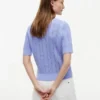 Cardigan cu mâneci scurte din tricot mixt Cardigan cu mâneci scurte din tricot mixt