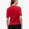 Cardigan cu mâneci scurte din tricot mixt Cardigan cu mâneci scurte din tricot mixt